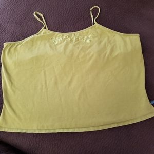 Olive green tank top.  Size 3X